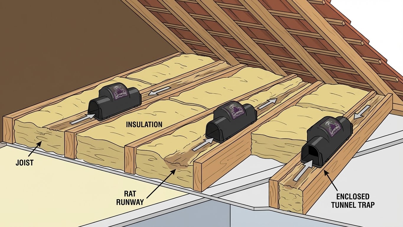 Strategic trap placement in loft
